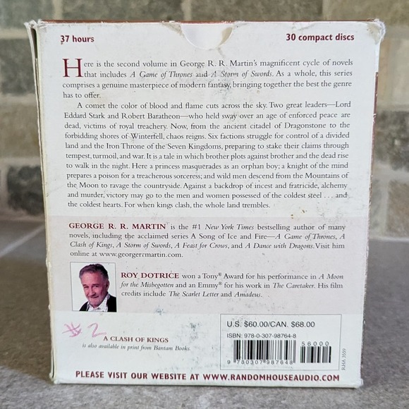 Clash of the Kings Game of Thrones Audiobook 30 CDs - Picture 3 of 3